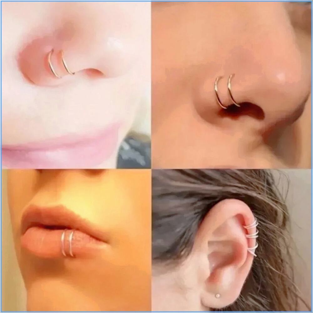 Gold Plated Twist Nose Ring